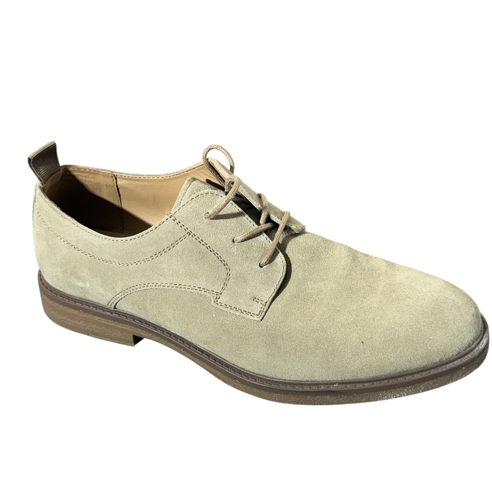 Madden NYC Shoes Mens Size 10.5 Beige Suede Derby Oxford Lace Up Dress Casual